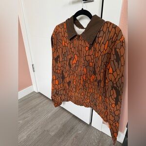 UO BDG Cropped Camo Workwear Canvas Jacket - M